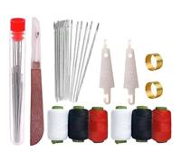 37PCS Sewing Tool Set,Compact Portable DIY Stitching Kit with Needles, Threaders, Thimbles,Sewing Working Kit for Beginners, Sew Supplies Gifts