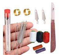 37Pcs Sewing Tool Set, Needles Thread Hand Repair Tools for Adults, Ultra-Lightweight for Easy Handling and Portability, Sewing Thread Needles Awl Thimble Scissors for Beginner DIY Lovers (2 Set)