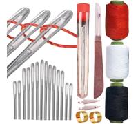 37PCS Sewing Tool Set, Needles Thread Hand Repair Tools, Portable DIY Hand Made Craft Set, Sewing Working Kit for Beginners, Needle Threader and Hand Sewing Needles Set,Professional DIY Lovers