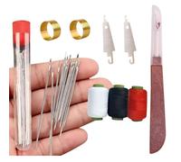 37PCS Sewing Tool Set,Portable Slender Needles Thread Sewing Working Kit,Needles Thread Tools for Beginners Pro Enthusiasts (34PCS)