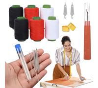 37Pcs Sewing Tool Set, Sewing Kit for Adults, Needle and Thread Kit with Steel Needles, Thread Ripper, Threaders, Thimbles, Assorted Color Threads, Portable DIY Hand Made Craft Set for Beginners