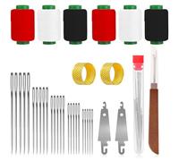 37pcs Stainless Steel Sewing Kit, Sewing Tool Kit, Needle and Thread Kit, Sewing Accessories and Supplies, Sewing Kit Small, DIY Hand Made Craft Set, Easy to Use for Beginner