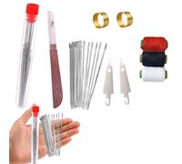 37pcs Stainless Steel Sewing Kit, Sewing Tool Kit, Needle and Thread Kit, Sewing Kit Small, Sewing Accessories and Supplies, DIY Hand Made Craft Set, Easy to Use for Beginner (1 Set(37pcs))