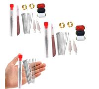 37pcs Stainless Steel Sewing Kit, Sewing Tool Kit, Needle and Thread Kit, Sewing Kit Small, Sewing Accessories and Supplies, DIY Hand Made Craft Set, Easy to Use for Beginner (2 Set(74pcs))