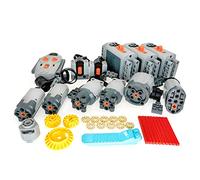 37Pcs Technical Power Function Kit Set 3X Battery Box, 2X L-Motor, 2X M-Motor, 1X XL-Motor, 2X IR Receiver, 1X IR Remote Control Building Block