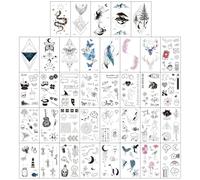 37sheets Glow-In-The-Dark, Fresh, Temporary Tattoo Stickers, Sexy, Waterproof, Butterfly Feathers, Concert-Themed.
