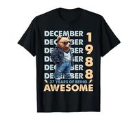 37th Birthday Bear Legends December 1988 37 Years Old Mens T-Shirt