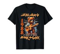 37th Birthday Bear Legends January 1988 37 Years Old Mens T-Shirt