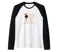 37th Birthday Boy Girl 37 Years Thirty Seven Raglan Baseball Tee
