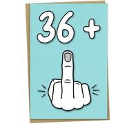 37th Birthday Card, 36 + 1, Funny Birthday Card for 37 Year Old Women or Men, A5