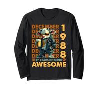 37th Birthday Cow Legends December 1988 37 Years Old Mens Long Sleeve T-Shirt