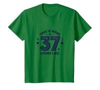 37th Birthday Gift: This is What 37 Looks Like T-Shirt, Kids, Kelly Green, 2 Years