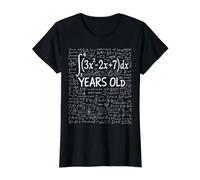 37th Birthday Integral Calculus Math Nerd Funny Value Graphic T-Shirt, Women, Black, M