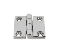 38/40/50mm Stainless Steel Butt Hinge Solid Cast with 4 Holes Square Casting Mirror Polish Durable Boat Hinges Deck(38-38-4mm)
