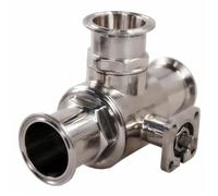 38 51 Sanitary-Grade Pneumatic Fast-Loading Three-Way Ball Valve 304 Stainless Steel T Type Ball Valve(T63MM Pneumatics)