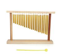 38.5x27.9x4cm/15.2x11x1.6inch 20-Tone Wind Chimes with Wind Chimes Hammer, 20-Note Percussion Chimes Single-Row Table Top Wind Chime Musical Percussion Instrument with Mallet for Bar