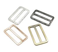 38.6mm(1.52") Flat Metal Slide Strap Adjustable Buckle 4 Colors 4pcs