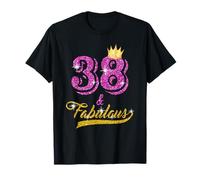 38 and Fabulous T-Shirt 38 yrs old B-day 38th Birthday Gift T-Shirt