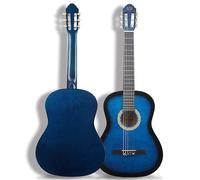 38" Classical Guitar, Basswood Wrapped Rounded Guitar, Classical Guitar, Acoustic Guitar, Classical Acoustic Guitar, Adult Player Grade Guitar, Plucked Instrument, Musical Instrument (Blue)