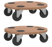 vidaXL Dolly Trolleys 2 pcs - Compact, Versatile and Heavy Duty Furniture Movers, Made of Engineered Wood with High Load Capacity - Ideal for Home and Office Use