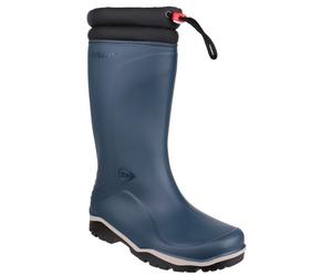 (38 EUR, Blue/Black) Dunlop Blizzard Unisex Mens Womens Wellington Boots