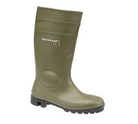Dunlop Protomaster Full Safety Wellington PVC Waterproof Boots 1 Pair Green 05 142VP05