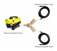 38 Fitting Pressure Washer Splitter Tee, Quick Connect for Two High Pressure Hoses Use