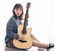 38 Inch Acoustic Guitar, 6 Steel-String Wood Guitar with Starter Kit, Gig Bag, Strings, Strap, Pitch Pipe And Pick,Sunset,41in