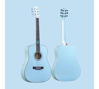 38 Inch Acoustic Guitar, 6 String Guitar Starter Kit with Gig Bag And Other Accessories Spruce Top for Students and Youth Professional Performance(Blue)