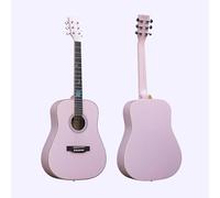 38 Inch Acoustic Guitar, 6 String Guitar Starter Kit with Gig Bag And Other Accessories Spruce Top for Students and Youth Professional Performance(Pink)