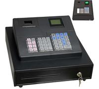 38 Keys Cash Register, Pos System Cash Register with Flat Keyboard and Thermal Printer, 8 Digital Led Cash Register, for Retail and Restaurant Industries