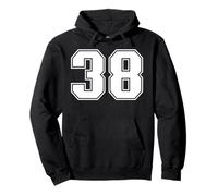 38 Number Thirty-Eight Team Sports Graphic Varsity Matching Pullover Hoodie