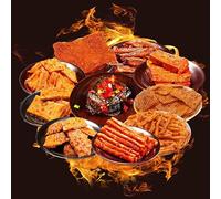 38 packs of snacks and spicy sticks 500g/17.63 oz, spicy snacks, dried tofu and spicy sticks, nostalgia latiao,Ready-to-eat spicy gluten,Sweet and spicy snacks (38 bags of spicy snack gift pack)