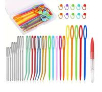 38 Pcs Large Eye Blunt Needles Set, Darning Needles for Wool, Crochet Needles, Tapestry Needle Yarn Needle, Wool Needles for Sewing Up Knitting for Crochet DIY Crafts (with Cable Remover)