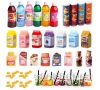 38 Pcs Mini Food Dollhouse Accessories Miniature Kitchen Props 1:12 Scale | Resin Mini Models, For Shelves, Cafes, Dioramas, For Collectors And DIY Makers, 38 Pcs, 1:12 Scale Display