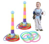 38 Pcs Ring Toss Game, Fun Party Games, Colorful Tossing and Active Play Set, Kids Outdoor Games, Kids Party Games Indoor, Quick Setup Throwing Games for Adults Indoor Outdoor