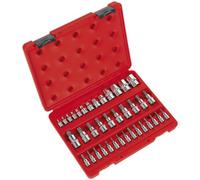 Loops 38pc TRX Star Socket & SECURITY Bit Set - 1/4" 3/8" 1/2" Sq Drive Male & Female Loops Multicolor