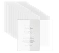 38 Pieces Vellum Paper for Wedding Invitations, 13 x 18 cm Pre-Folded Wedding Vellum Jackets for Invitations, Translucent Invitation Sleeves Envelopes for Wedding, Bridal Shower, Baby Shower, Birthday
