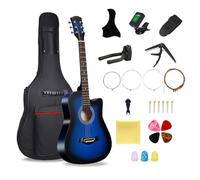 38'' Wood Acoustic Guitar, 6 Steel-String Acoustic Guitar With Guitar Bag and Beginner Kits for Beginner