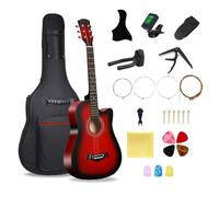 38'' Wood Acoustic Guitar, 6 Steel-String Acoustic Guitar With Guitar Bag and Beginner Kits for Beginner