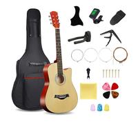 38'' Wood Acoustic Guitar, 6 Steel-String Acoustic Guitar With Guitar Bag and Beginner Kits for Beginner