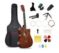 38'' Wood Acoustic Guitar for Adults, 6 Steel-String Acoustic Guitar With Guitar Bag and Beginner Kits for Beginner