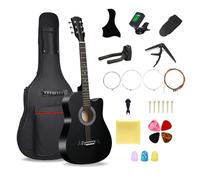 38'' Wood Acoustic Guitar for Adults, 6 Steel-String Acoustic Guitar With Guitar Bag and Beginner Kits for Beginner