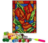 38 x 52 cm Latch Hook Rug Kits Latch Hook Kits for Adults Tapestry Kits Doormat Carpet Making Kits DIY Needlework Crafts Rug Crochet Kit for Beginners Latch Hooking Kits Latch Hook Cushion Kit