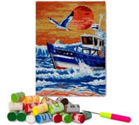 38 x 52 cm Latch Hook Rug Kits Latch Hook Kits for Adults Tapestry Kits Doormat Carpet Making Kits DIY Needlework Crafts Rug Crochet Kit for Beginners Latch Hooking Kits Latch Hook Cushion Kit