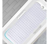 (38 x 70 cm, White) Non Slip Shower Mats Anti Allergy Bath Tub Mats