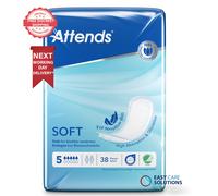 38 x Attends - Soft 5 Super Unisex Incontinence Pads | 1 Pack Of 38
