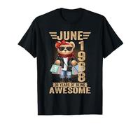38 Year Old June 1988 Teddy Bear 38th Birthday Women T-Shirt