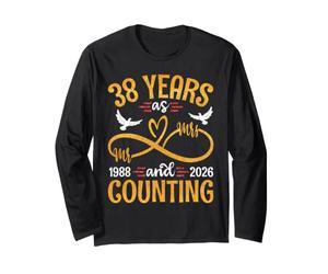 38 Years As Mr and Mrs 1988 2026 Counting 38th Anniversary Long Sleeve T-Shirt