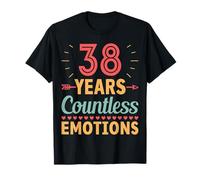 38 Years Countless Emotions 38th Wedding Anniversary Couple T-Shirt